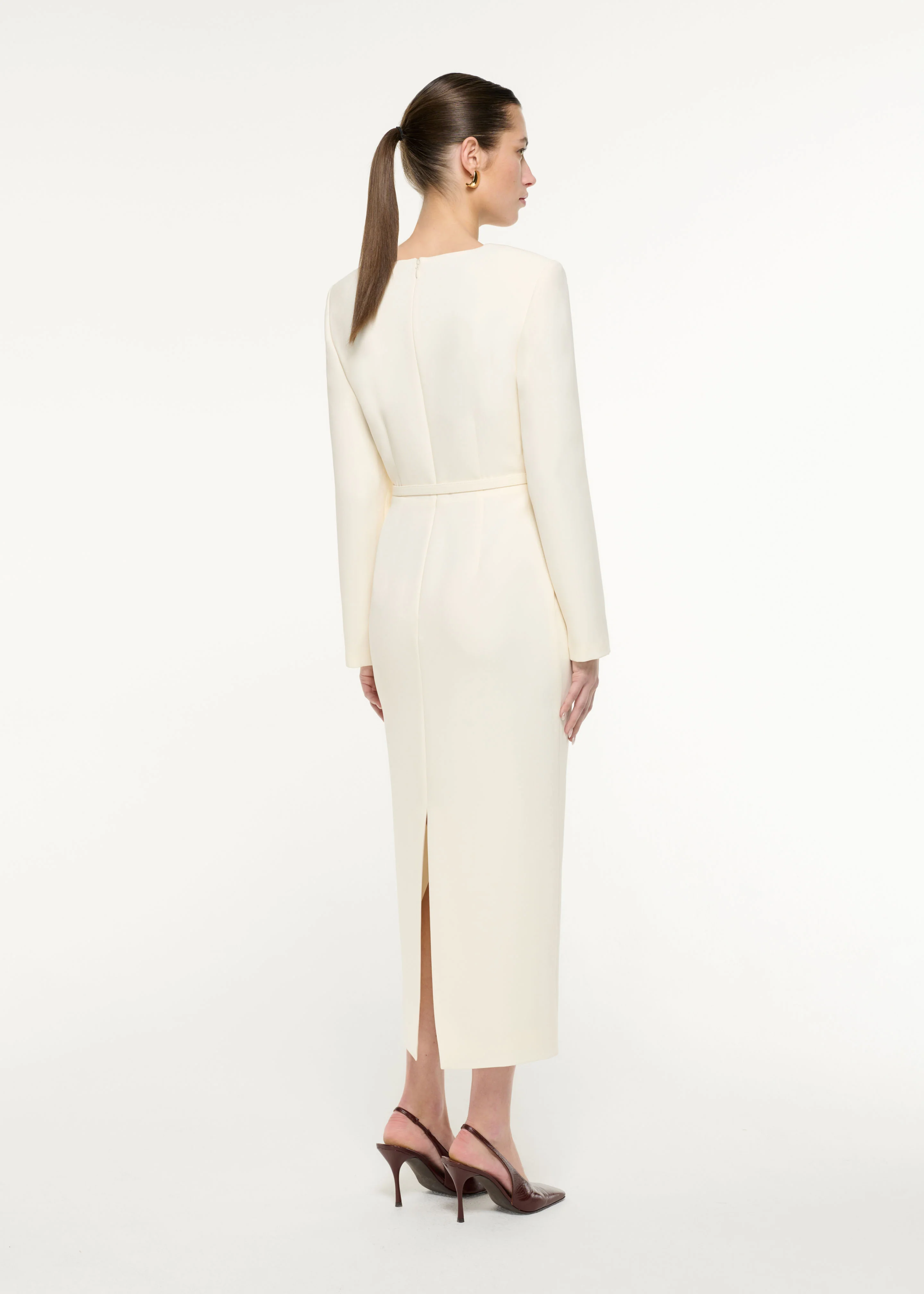 Tri-fold drape Midi Dress - Image 3