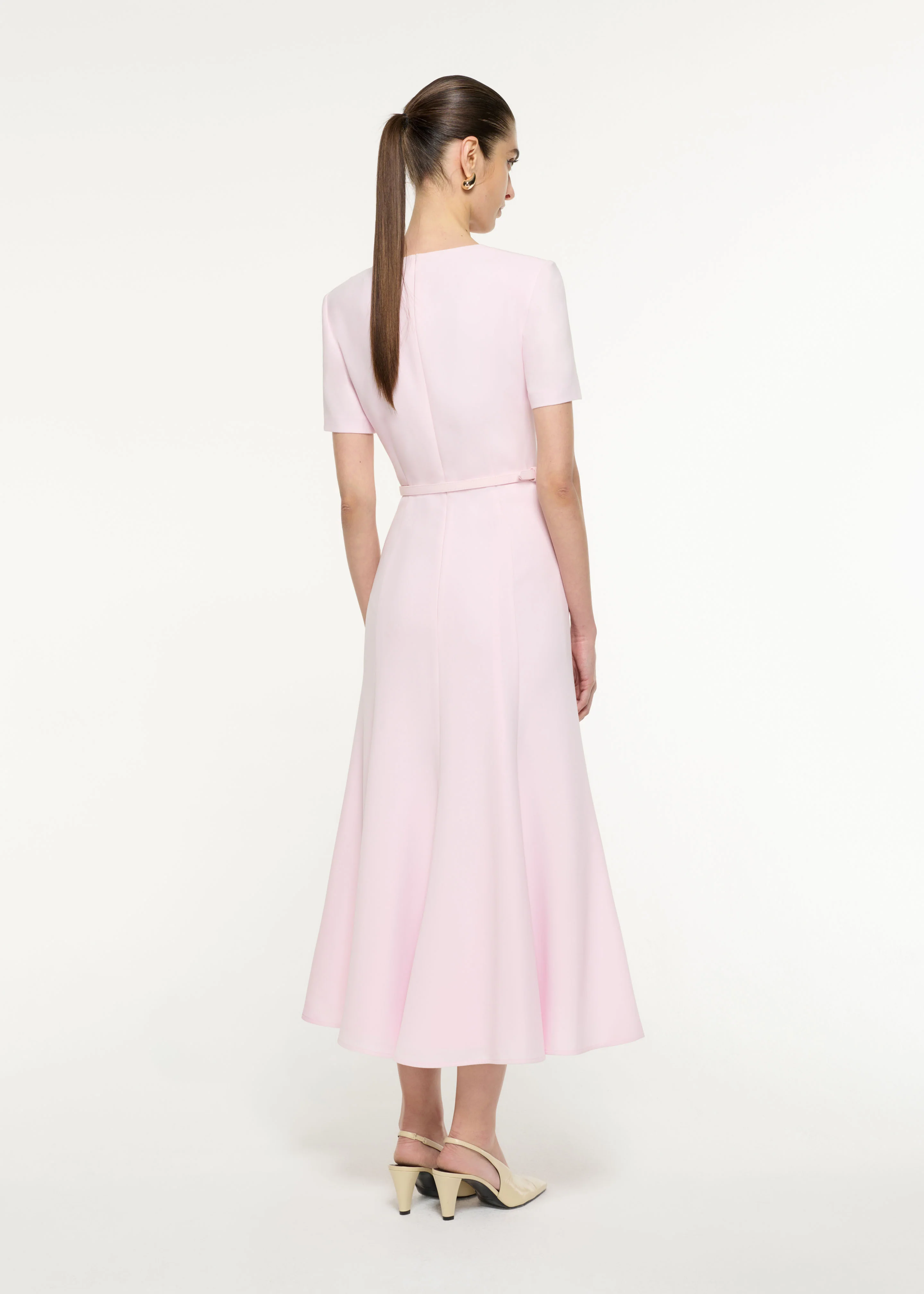 Tri-fold Drape Midi Dress - Image 3