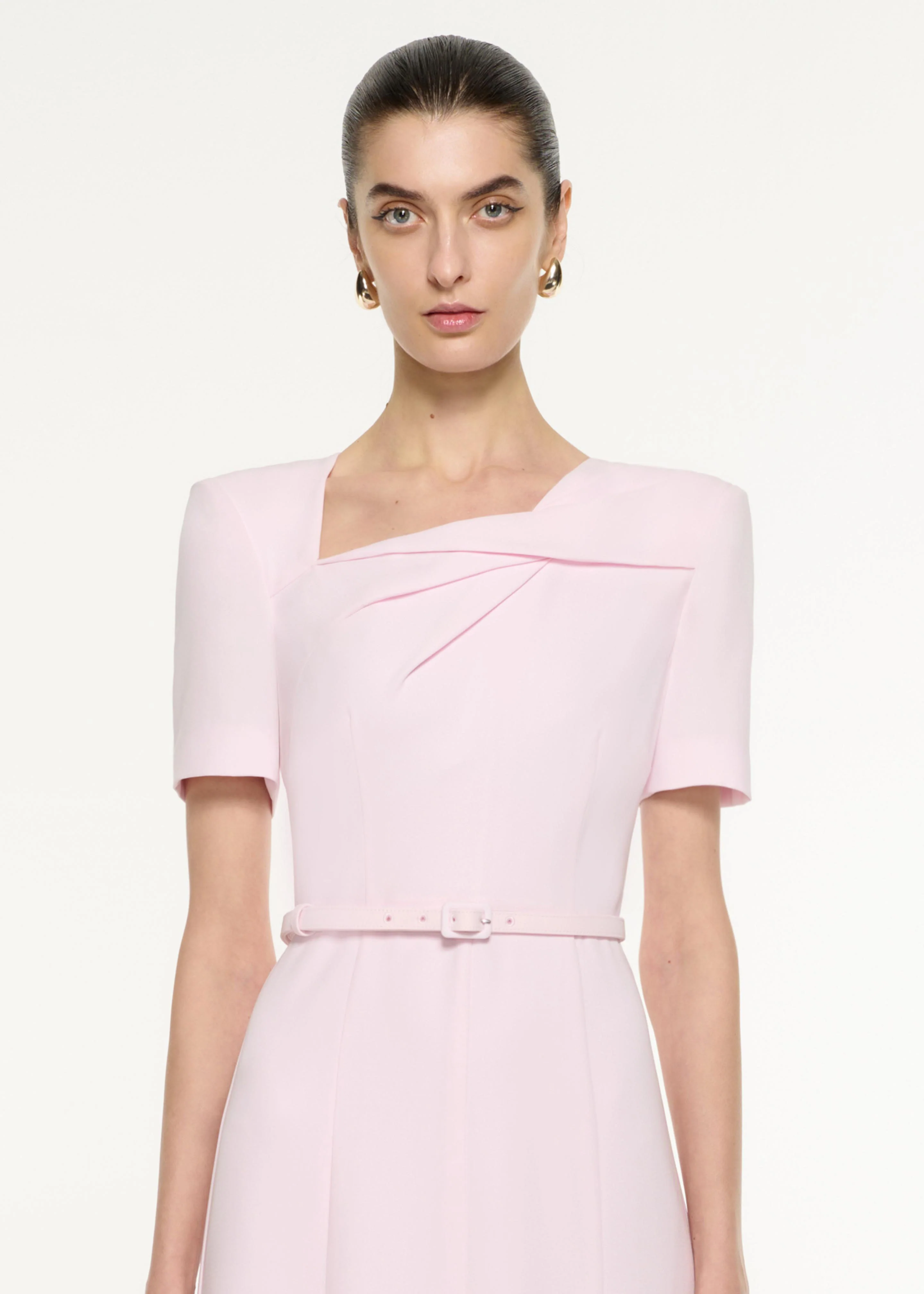 Tri-fold Drape Midi Dress - Image 4