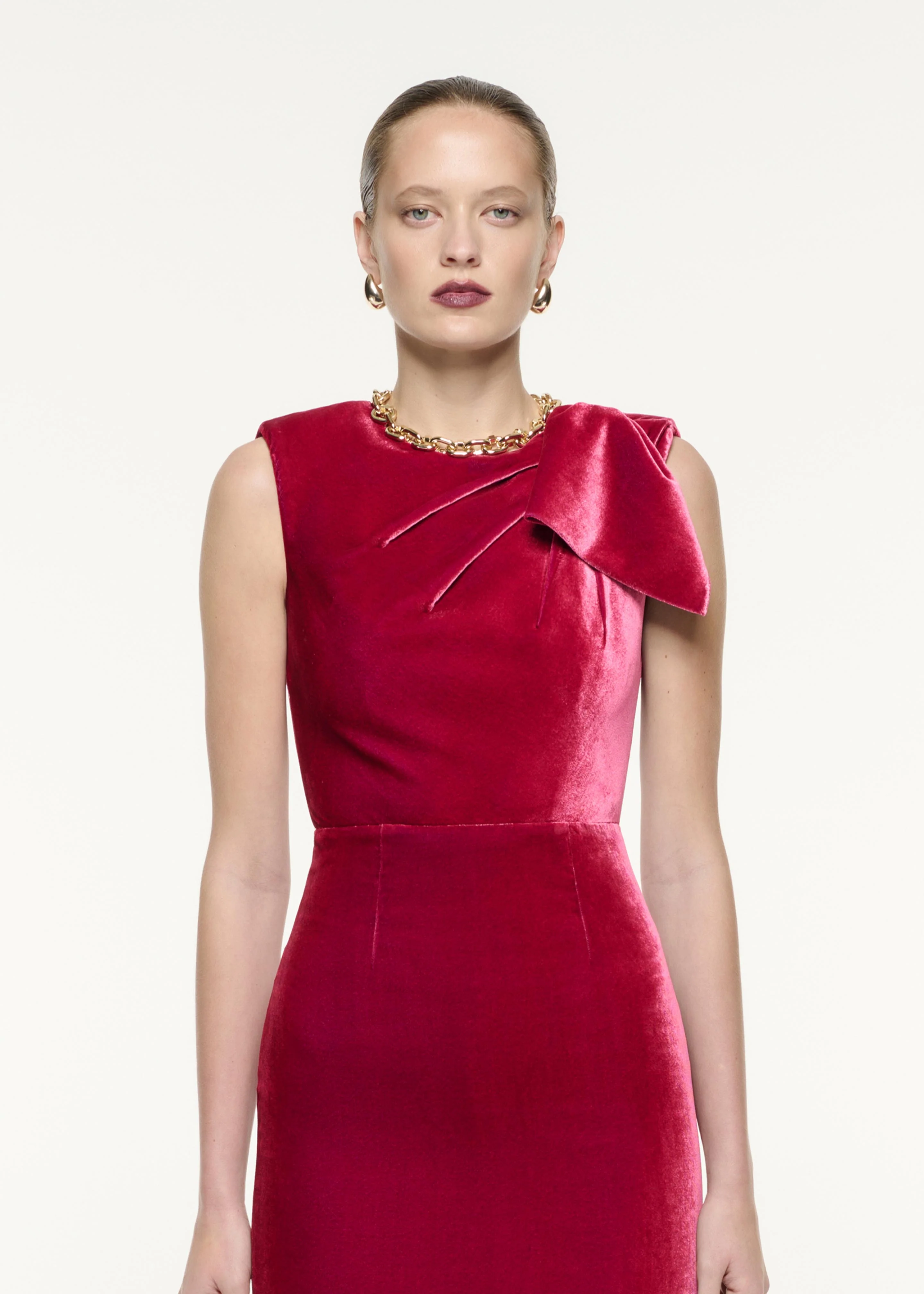 Velvet Bow Maxi Dress - Image 4