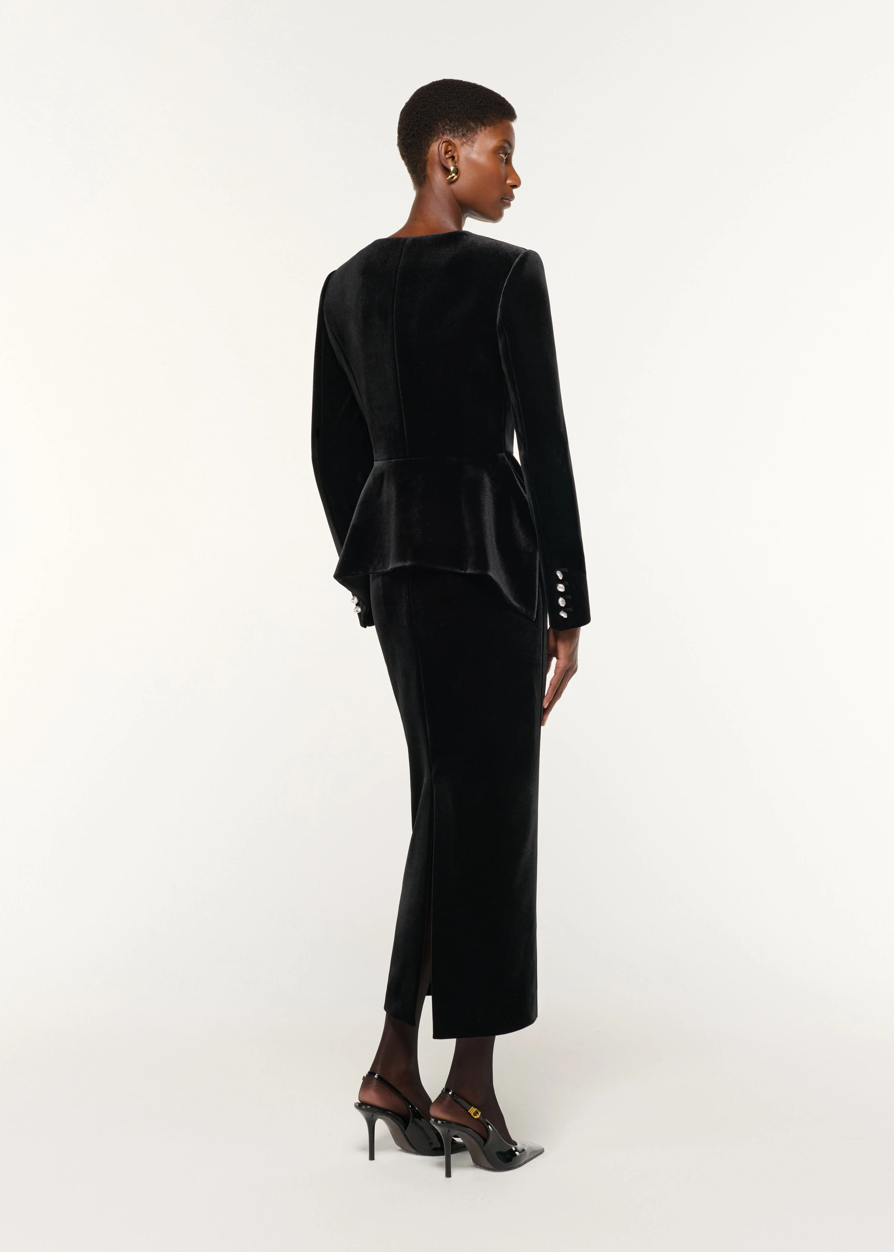 Velvet Peplum Jacket - Image 3