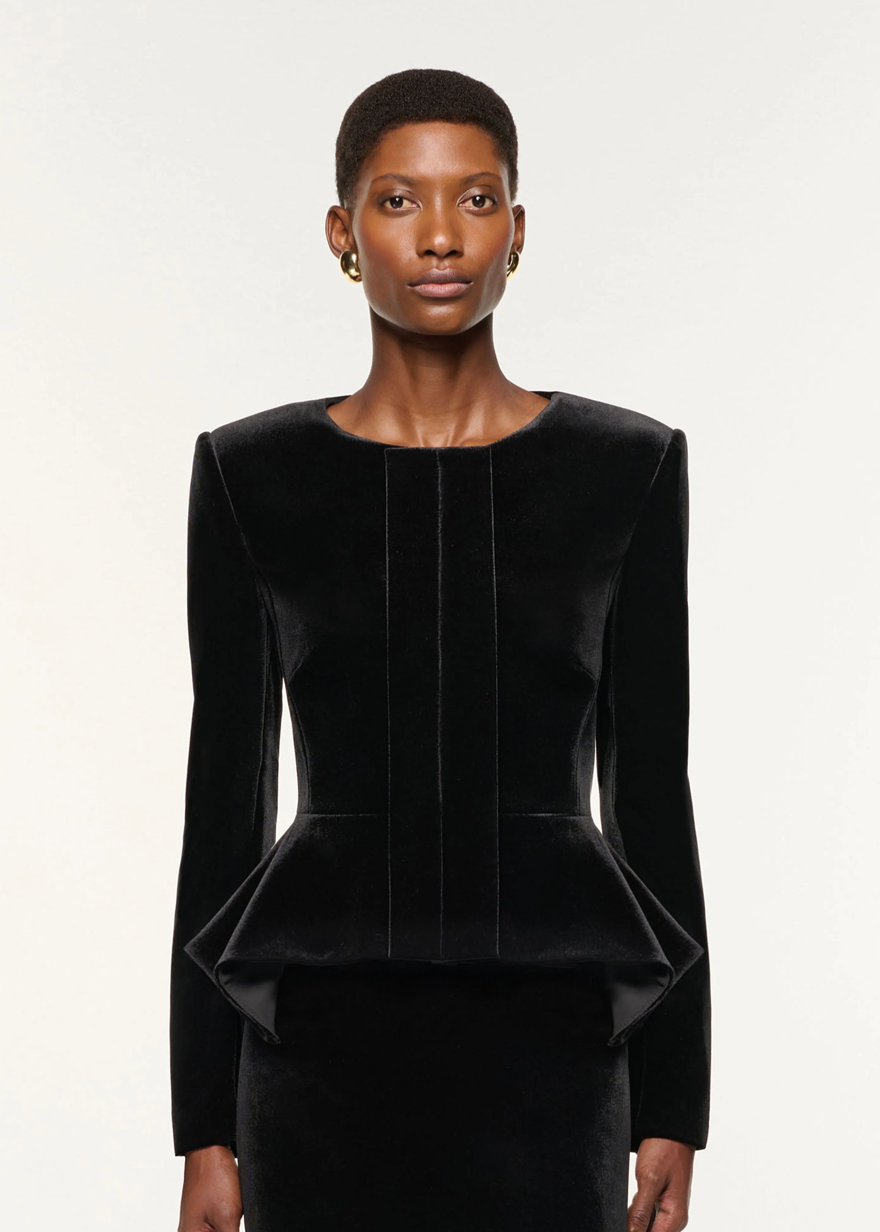 Velvet Peplum Jacket - Image 4