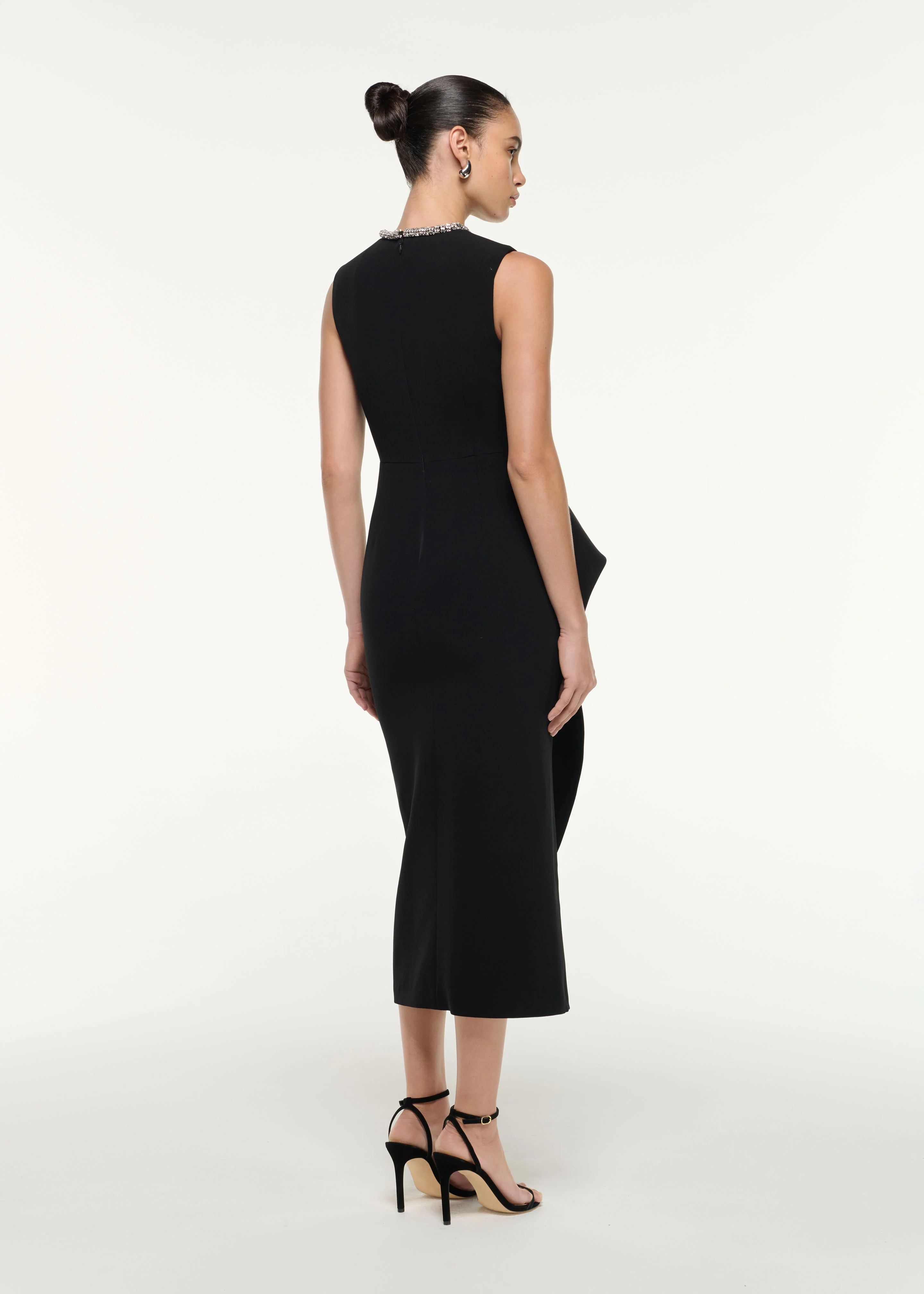 Waist Drape Midi Dress - Image 4