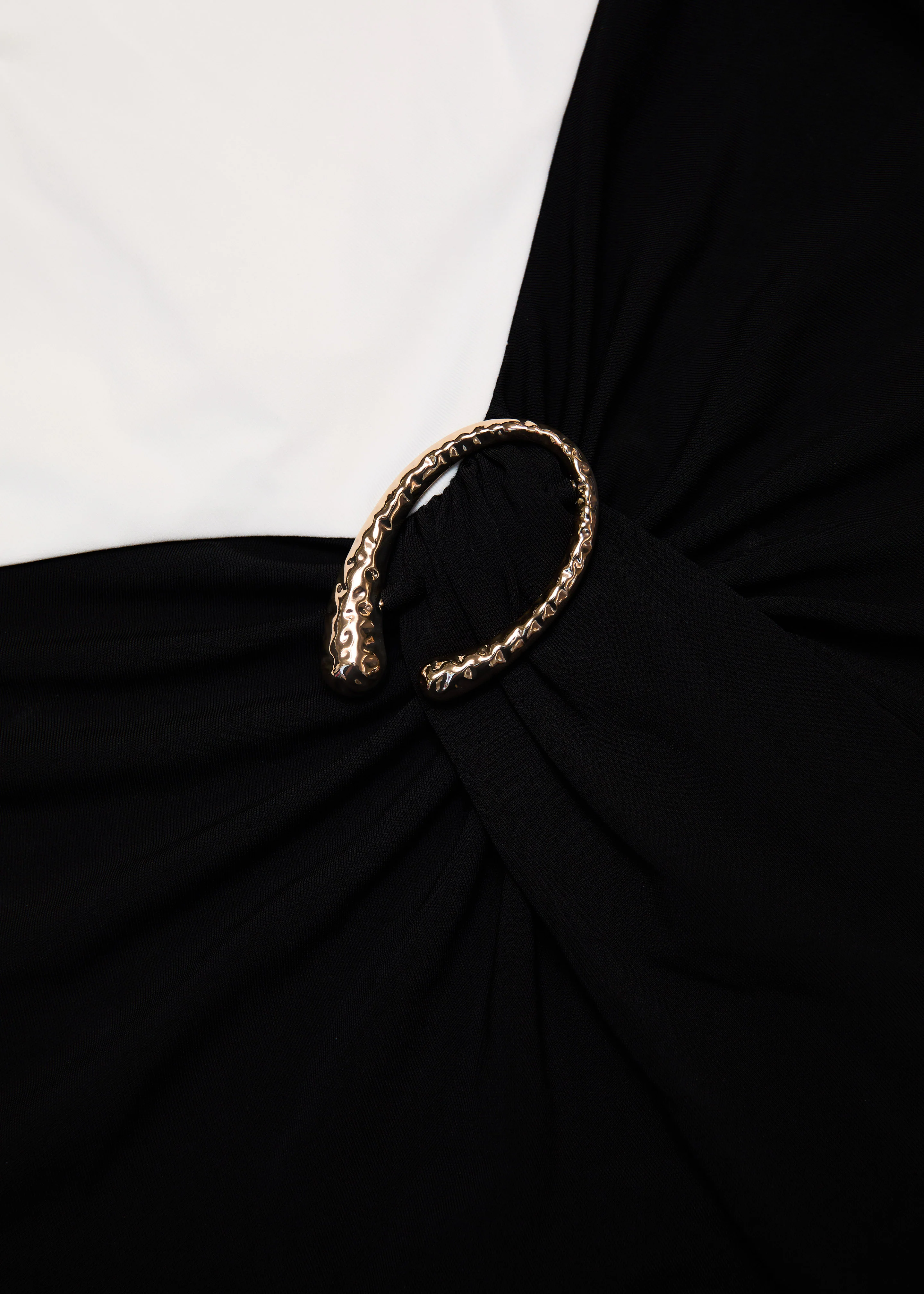 Waterfall Contrast Drape Gown - Image 5