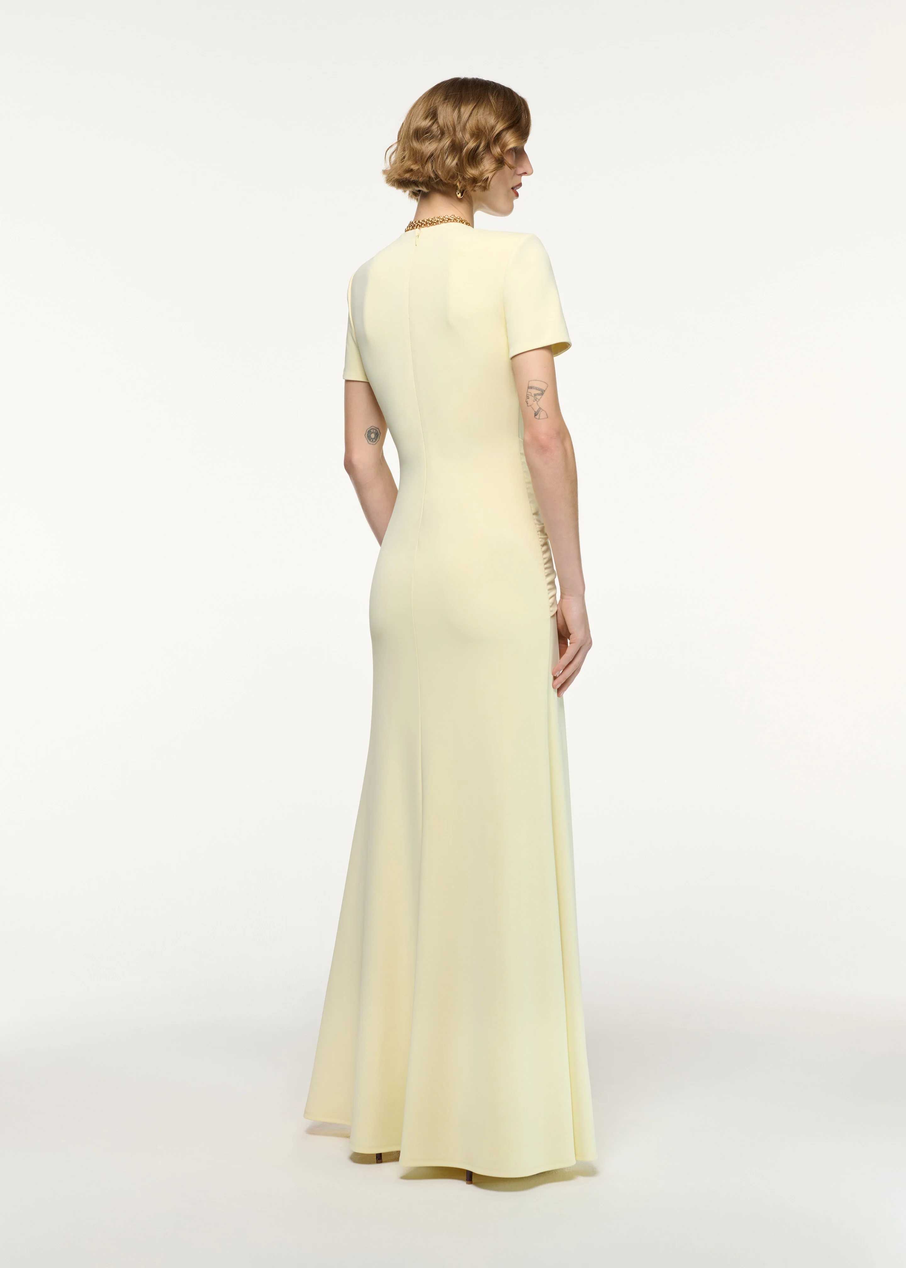 Waterfall Twist Drape Jersey Dress - Image 3