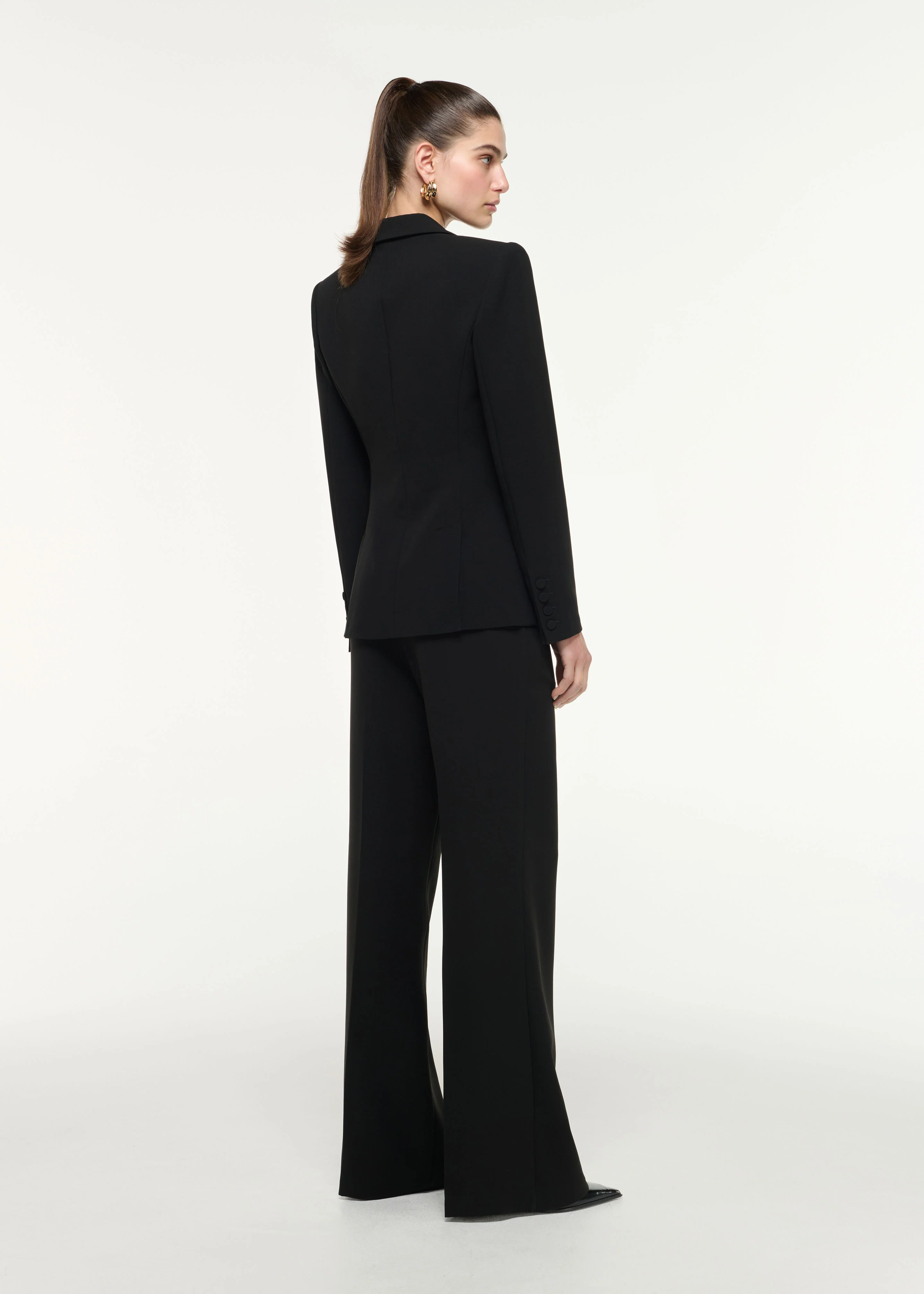 Wide Leg Heavy Cady Trouser - Image 3