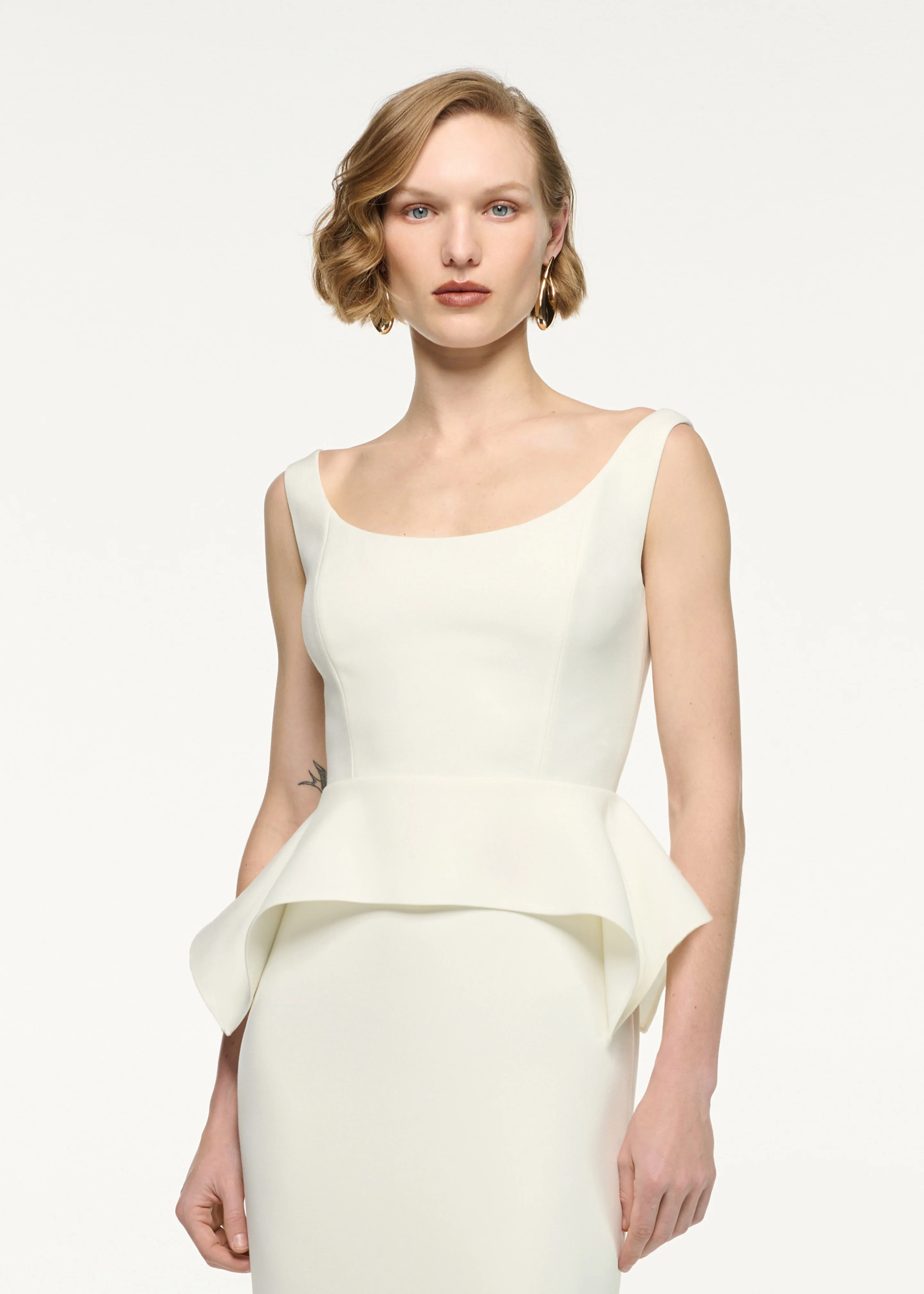 Wide Neck Peplum Gown - Image 4
