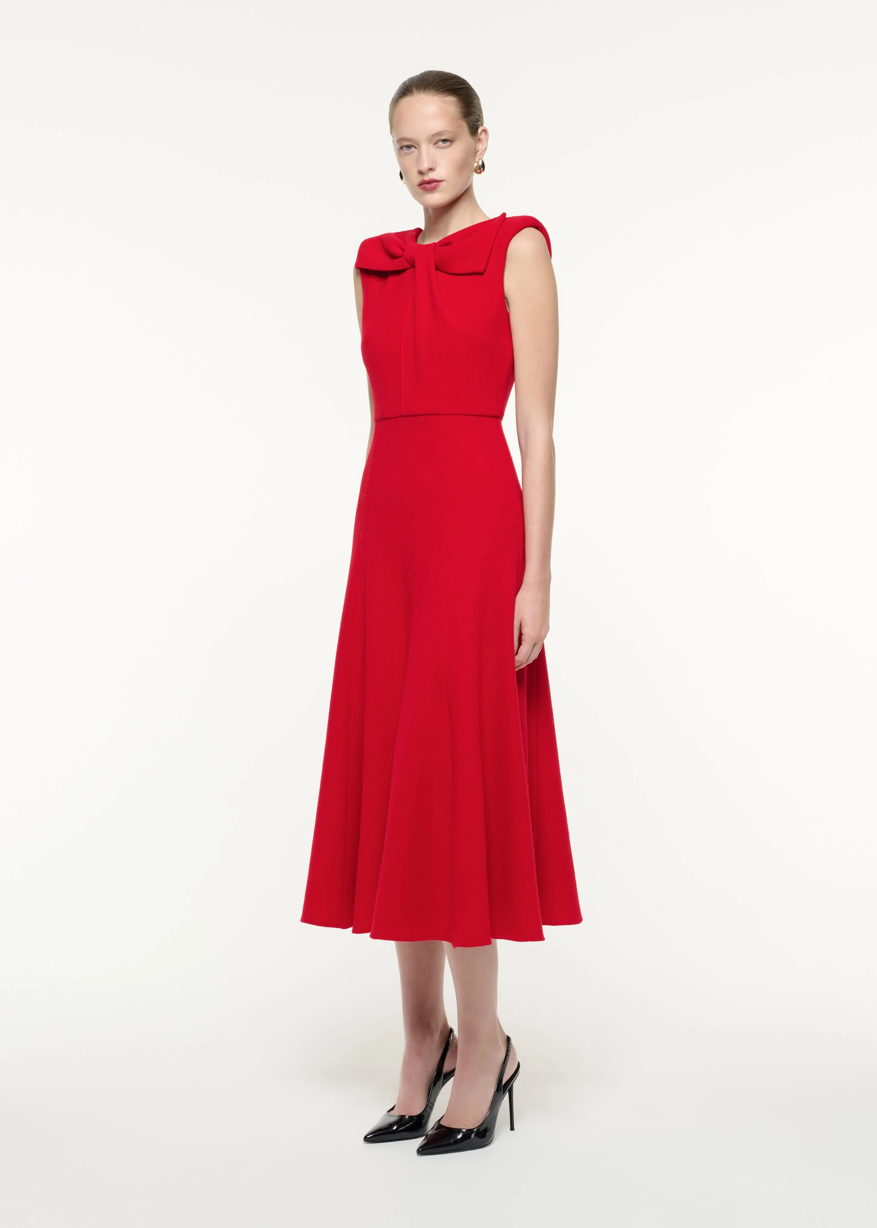 Wool Crepe Midi Dress - Image 2