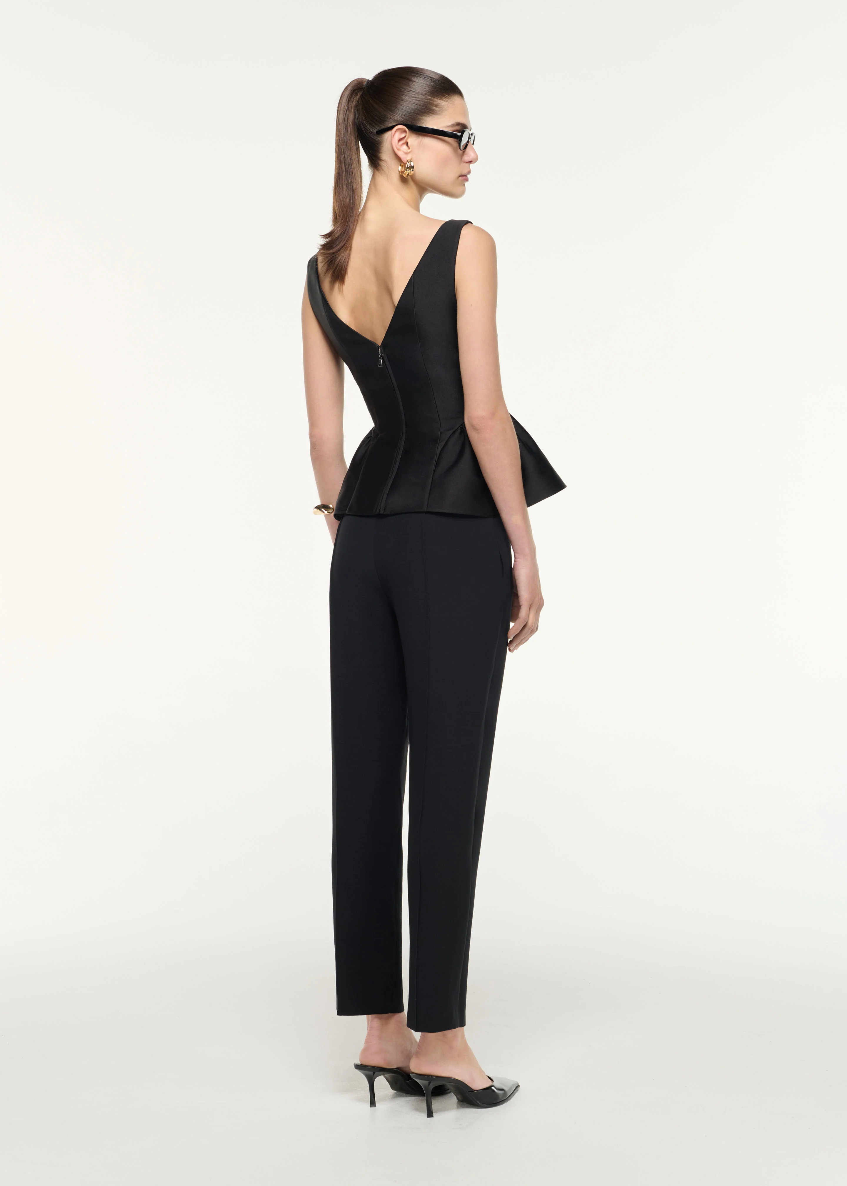 Wool Silk Cropped Trouser - Image 3